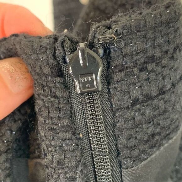 Theory Frieda Black Tweed Virgin Wool Pencil Skirt - Picture 10 of 10